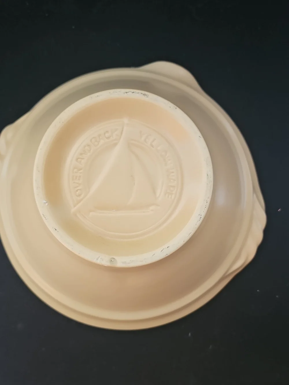 Yellow Ware Beige Ceramic Mixing Bowl
